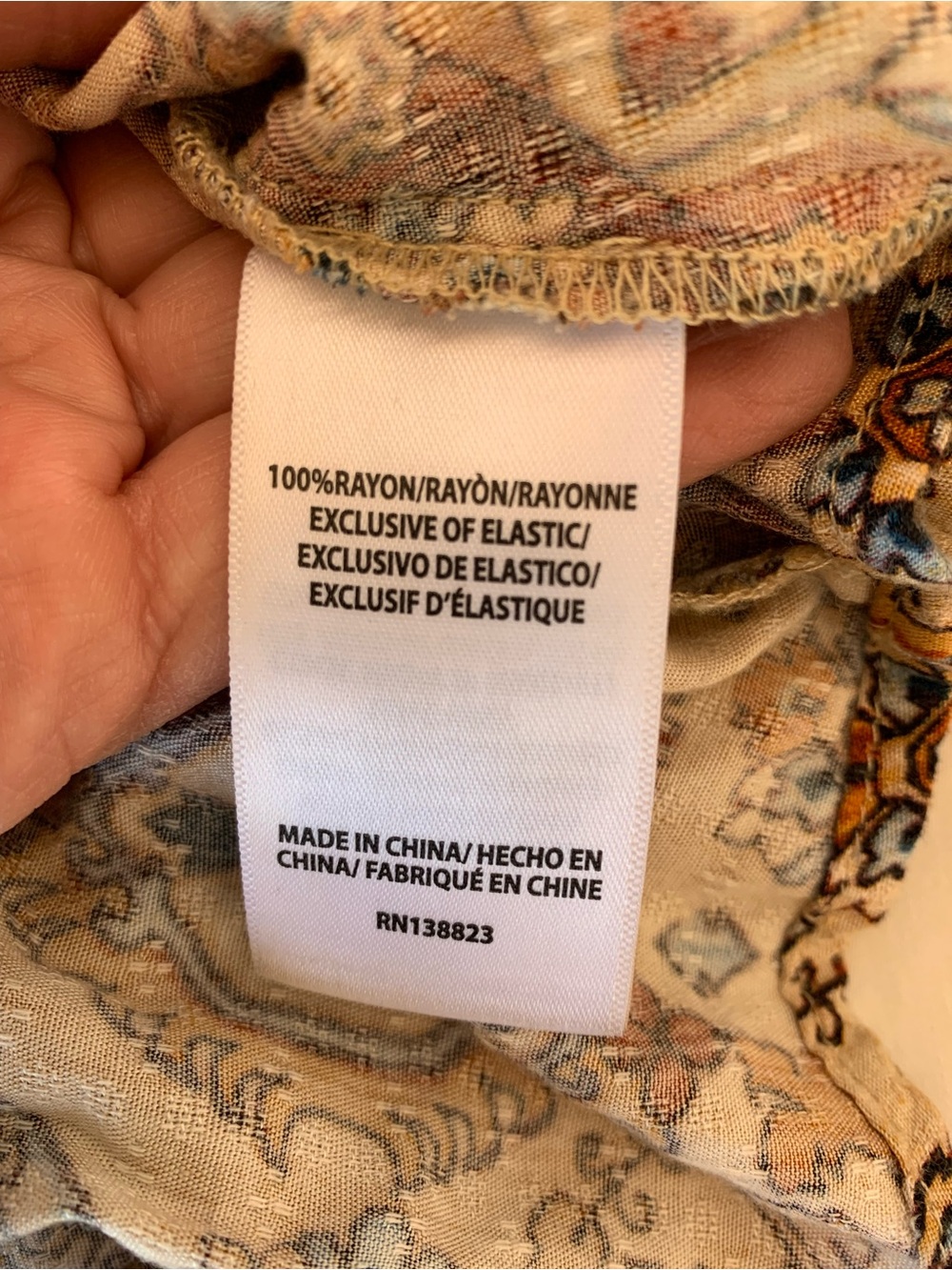 Idyllwind Multicolor Patterned Blouse Size Large - Picture 8 of 9
